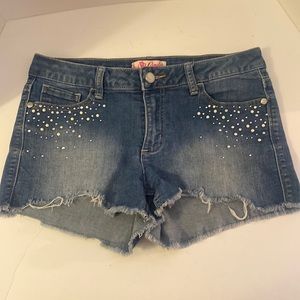 -Candies Bejeweled Jean Shorts.           Size 5 Juniors